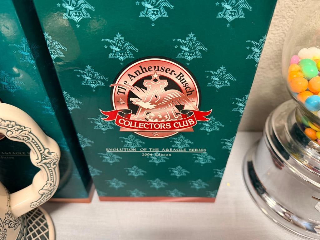 2002, 2003, 2004 ANHEUSER-BUSCH / BUDWEISER EVOLUTION OF THE A & EAGLE SERIES STEINS COLLECTORS C... - 10