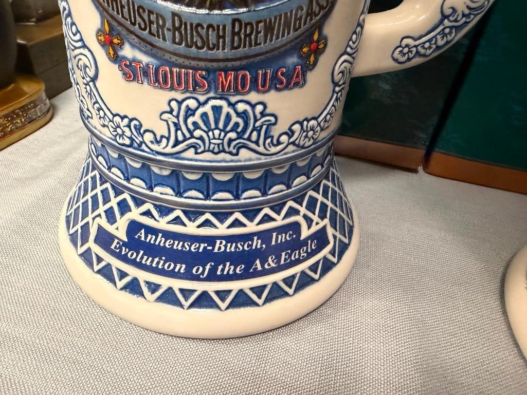 2002, 2003, 2004 ANHEUSER-BUSCH / BUDWEISER EVOLUTION OF THE A & EAGLE SERIES STEINS COLLECTORS C... - 18