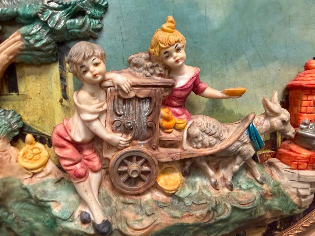 PAIR OF VINTAGE ITALIAN 3D WALL ART PLAQUES - 13