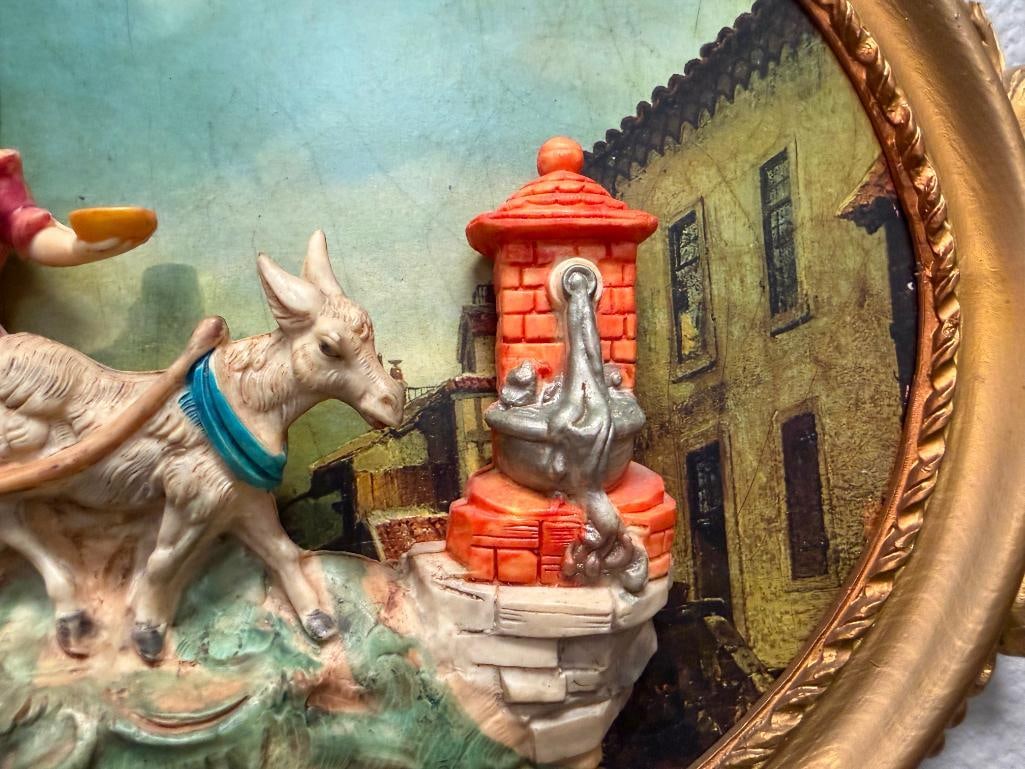 PAIR OF VINTAGE ITALIAN 3D WALL ART PLAQUES - 15