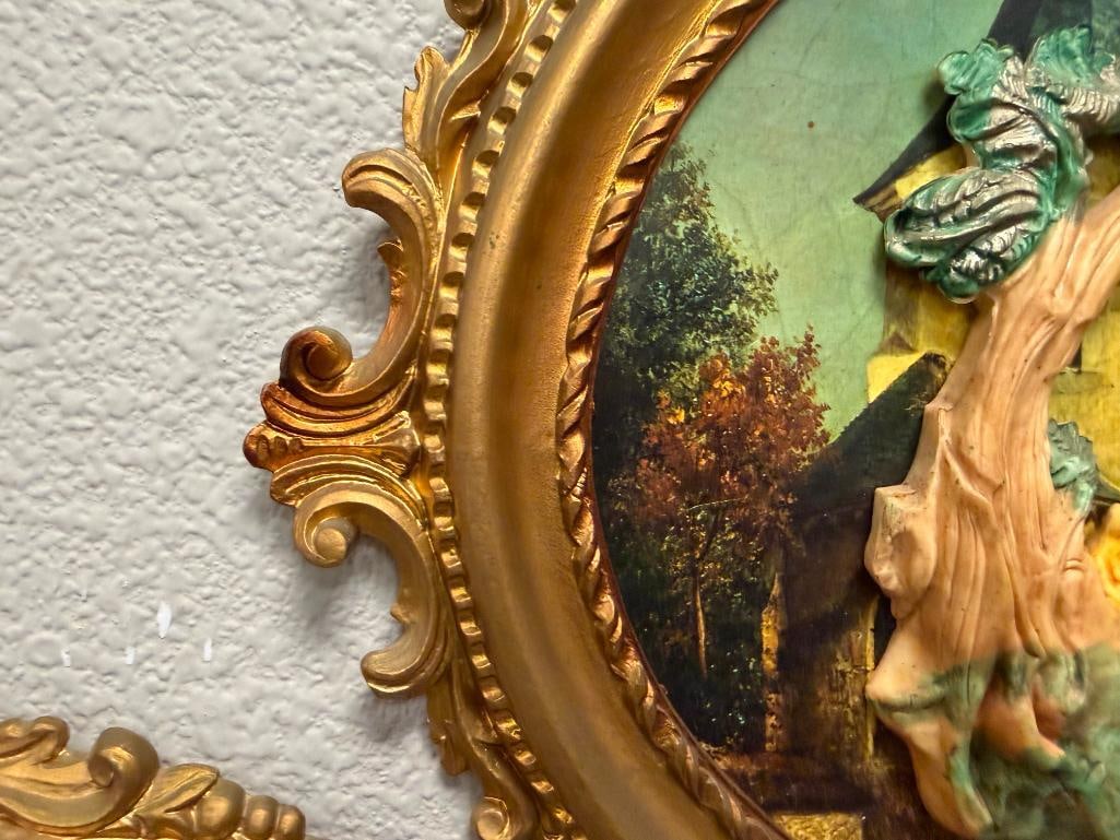 PAIR OF VINTAGE ITALIAN 3D WALL ART PLAQUES - 16