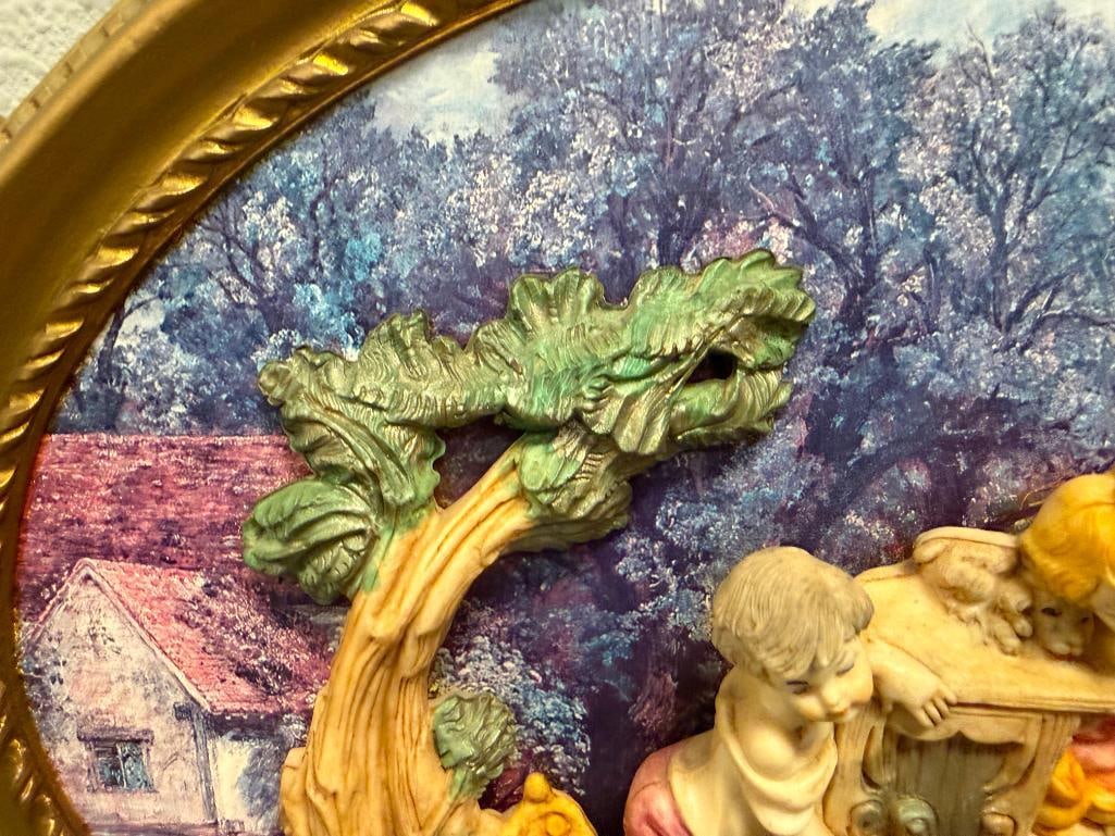 PAIR OF VINTAGE ITALIAN 3D WALL ART PLAQUES - 7