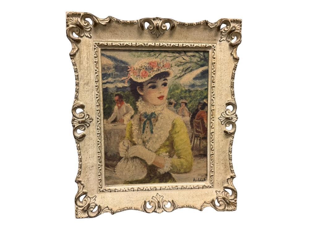CHERRY JEFFE HULDAH VINTAGE PRINT ON BOARD TITLED TAVERN ON THE GREEN (1 of 8)