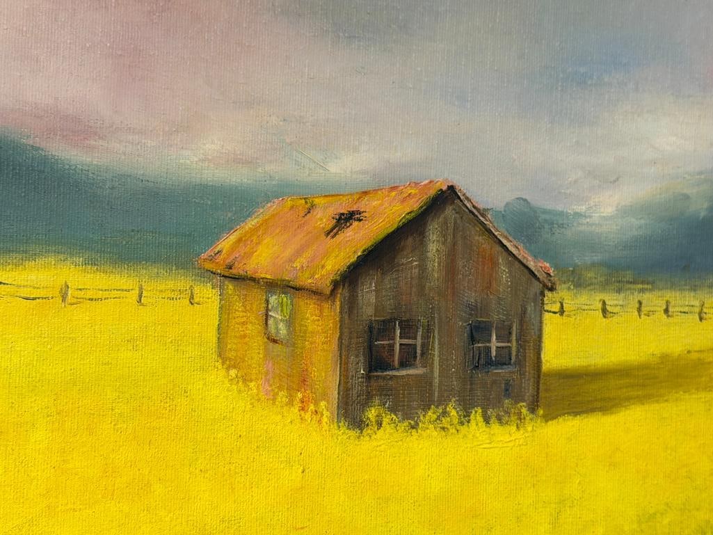 J. STREETS VIBRANT COUNTRY SIDE ORIGINAL OIL ON CANVAS PAINTING DATED 1971 - 3