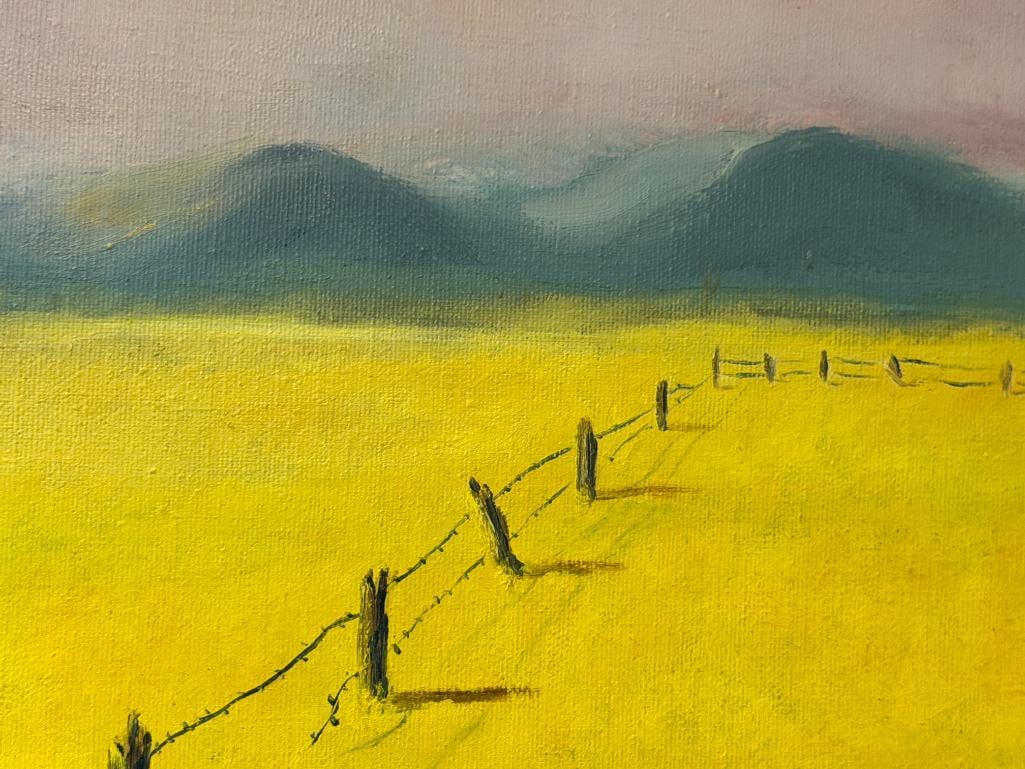 J. STREETS VIBRANT COUNTRY SIDE ORIGINAL OIL ON CANVAS PAINTING DATED 1971 - 4