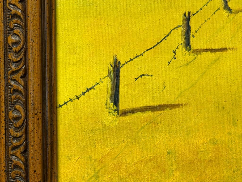 J. STREETS VIBRANT COUNTRY SIDE ORIGINAL OIL ON CANVAS PAINTING DATED 1971 - 5