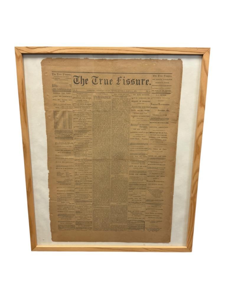 MARCH 11, 1882 THE TRUE FISSURE ESMERALDA COUNTY, NEVADA NEWSPAPER (1 of 10)