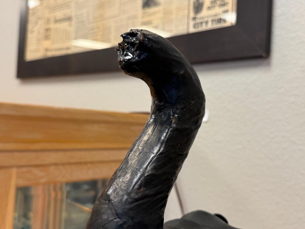 LARGE LEATHER WRAPPED ELEPHANT STATUE - 10