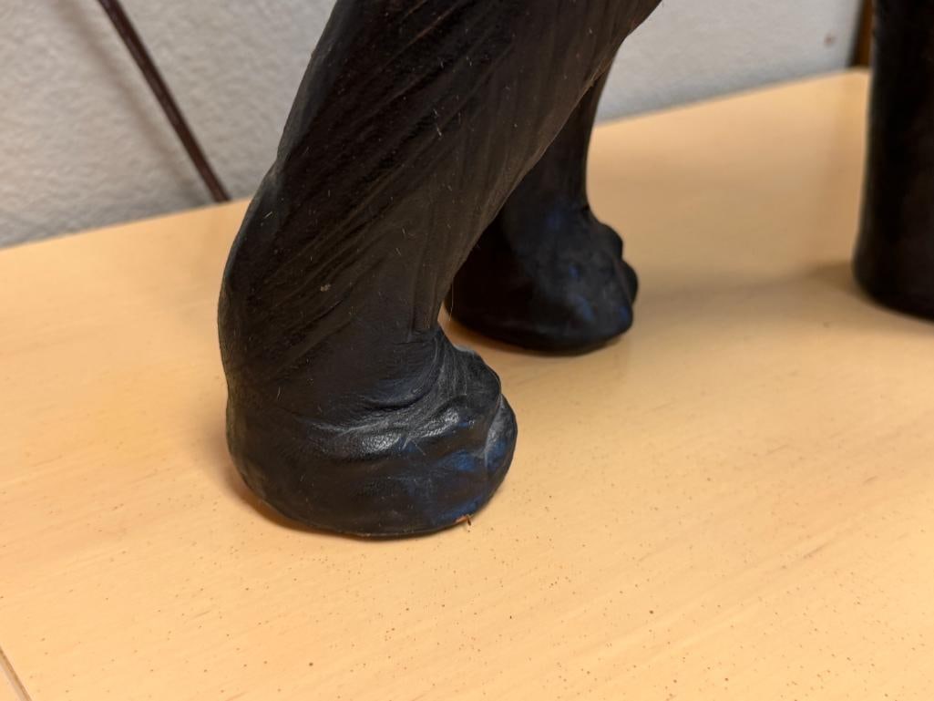 LARGE LEATHER WRAPPED ELEPHANT STATUE - 6