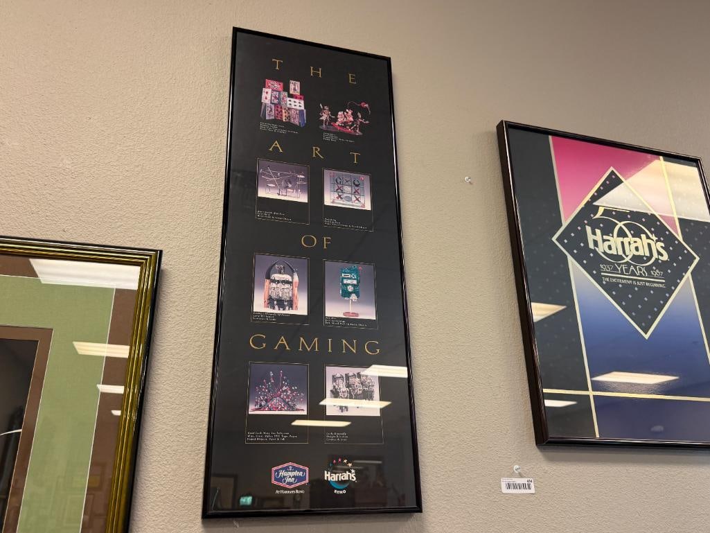 HARRAH'S CASINO 1987 COMMEMORATIVE POSTER AND THE ART OF GAMING POSTER - 2