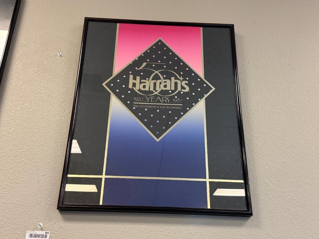 HARRAH'S CASINO 1987 COMMEMORATIVE POSTER AND THE ART OF GAMING POSTER - 7