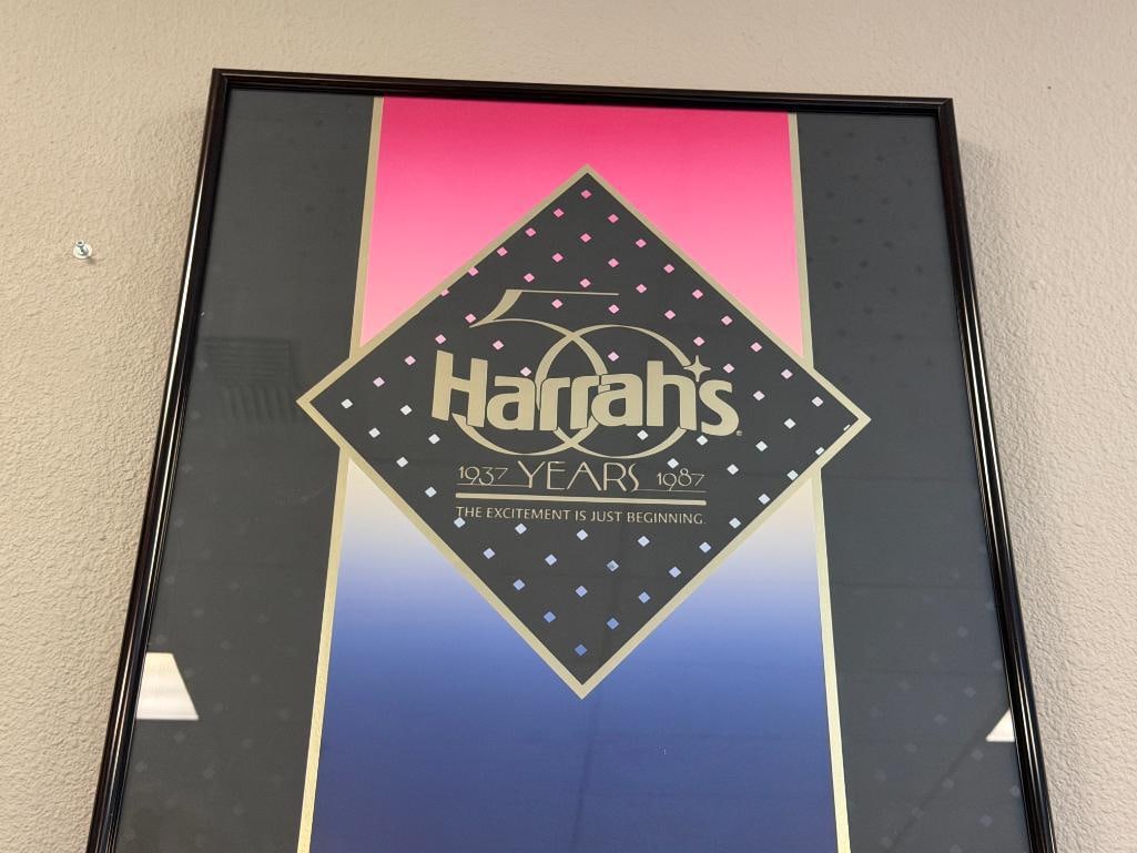 HARRAH'S CASINO 1987 COMMEMORATIVE POSTER AND THE ART OF GAMING POSTER - 8