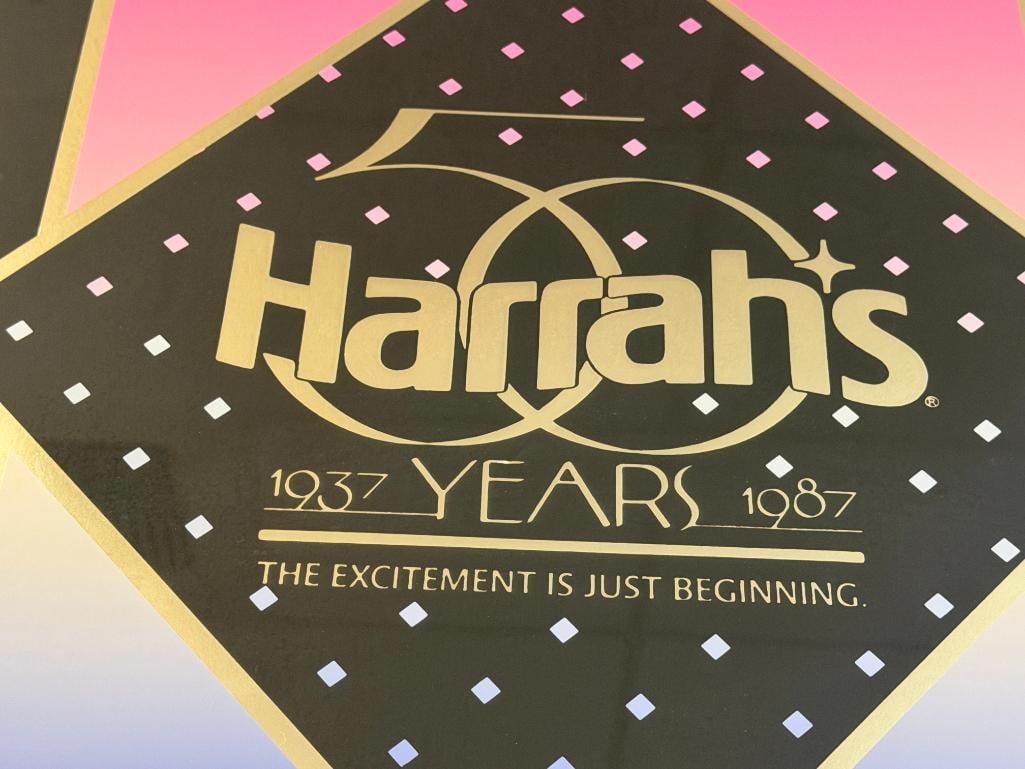 HARRAH'S CASINO 1987 COMMEMORATIVE POSTER AND THE ART OF GAMING POSTER - 9