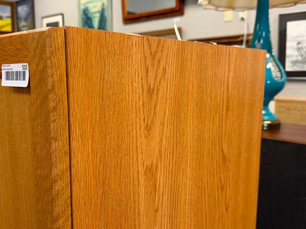 OAK AND LAMINATE COMPOSITE STORAGE CABINET / WARDROBE - 5