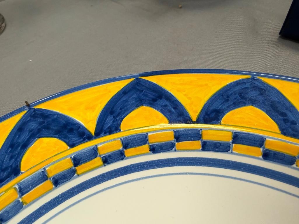 ITALIAN MADE HAND PAINTED TARTUCA TURTLE DESIGN PALIO DI SIENA MAJOLICA PLATE - 5