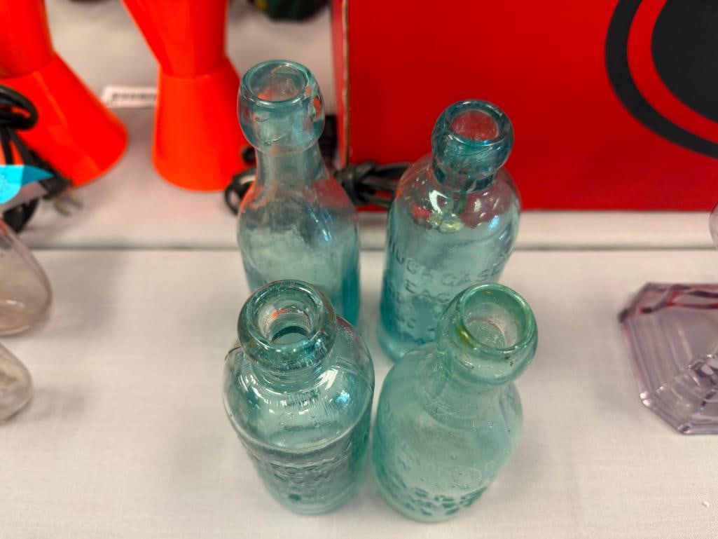 FOUR ANTIQUE CIRCA 1900 HUTCHINSON AND BLOB TOP SODA BOTTLES NCLUDNG - 3