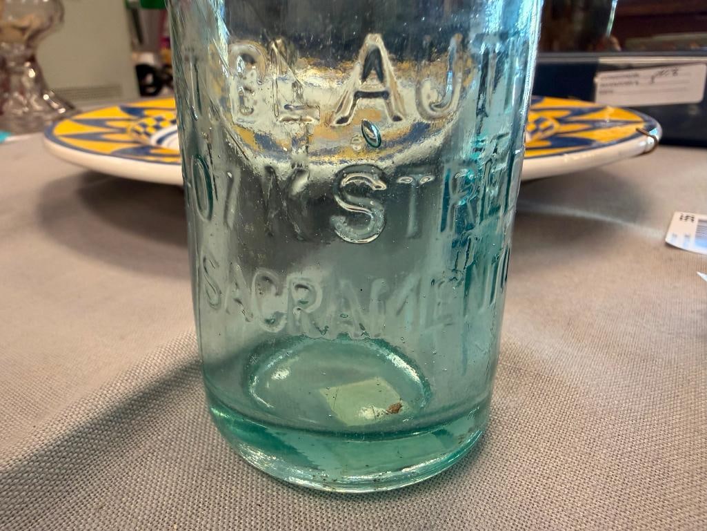 FOUR ANTIQUE CIRCA 1900 HUTCHINSON AND BLOB TOP SODA BOTTLES NCLUDNG - 7