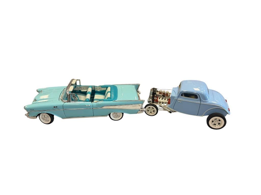 TWO CLASSIC HOT ROD DIE-CAST MODELS BY ERTL - 1934 FORD 3-WINDOW COUPE AND ERTL 1957 CHEVY BELA (1 of 15)