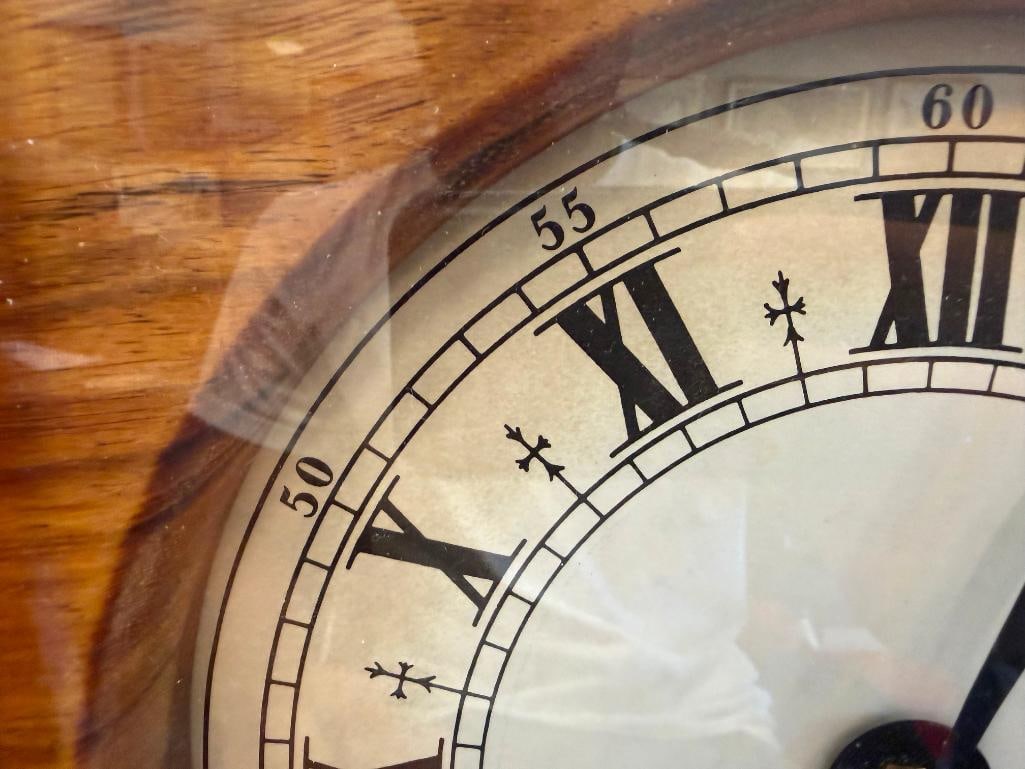 STUNNING OAK FRAMED WALL CLOCK - 4
