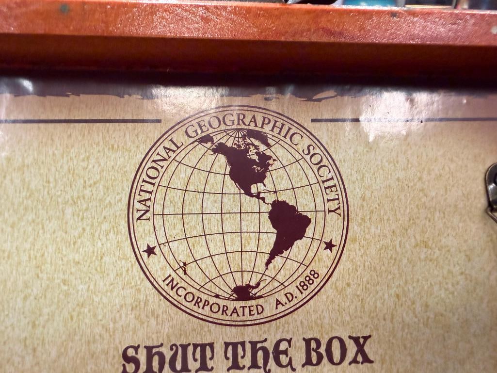 NATIONAL GEOGRAPHIC SOCIETY SHUT THE BOX GAME - 6
