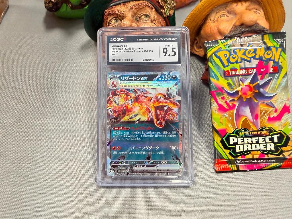 2023 JAPANESE CAHIZARD RULER OF THE BLACK FLAME CARD CGC GRADED MINT+ 9.5 PLUS SEALED PACK - 3