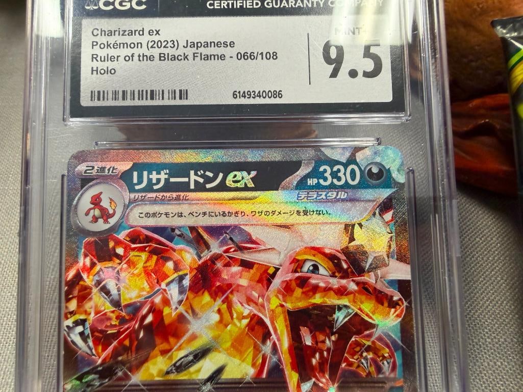 2023 JAPANESE CAHIZARD RULER OF THE BLACK FLAME CARD CGC GRADED MINT+ 9.5 PLUS SEALED PACK - 5