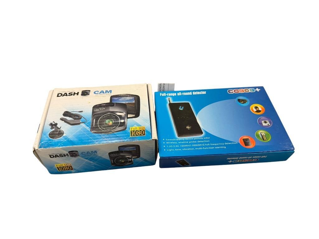 1080P HD DASH CAMERA AND FULL-RANGE ALL-AROUND DETECTOR CC308+: IN ORIGINAL BOXES