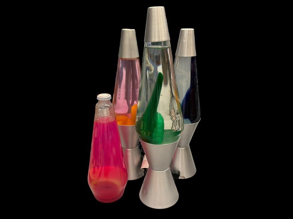 THREE LAVA LAMPS PLUS ADDITIONAL LAVA BOTTLE (1 of 3)