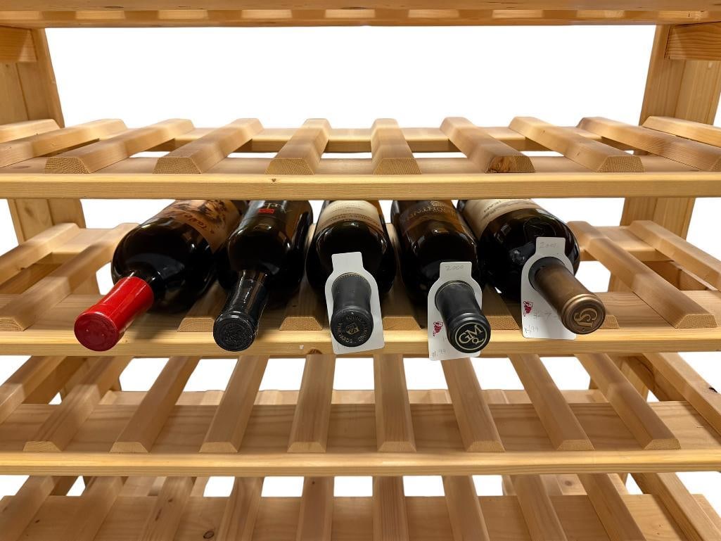 FIVE SEALED BOTTLES OF WINE MERLOT, CABARNET, ZINFANDEL RODNEY STRONG, GLASS MOUNTAIN, ARBOR: 2013 A TAVOLA, 1999 ARBOR, 2007 RODNEY STRONG, 2000 GLASS MOUNTAIN, AND 2003 CHATEAU ST. JEAN, EACH BOTTLES IS SEALED, WERE STORED PROPERLY, MUST BE 21+ TO BID AND PURCHASE ITEM, ID CHECK