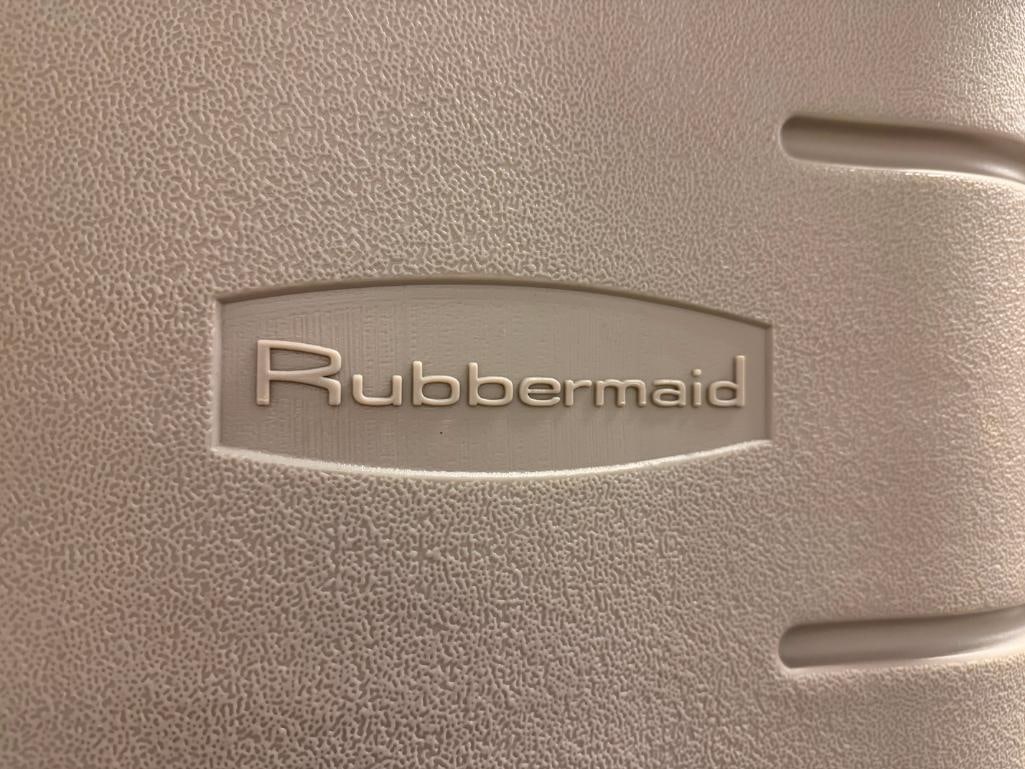RUBBERMAID POLY OUTDOOR STORAGE CABINET WITH THREE SHELVES - 3