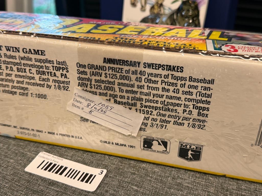 1991 TOPPS BASEBALL COMPLETE CARD SET 792 CARDS FACTORY SEALED - 5
