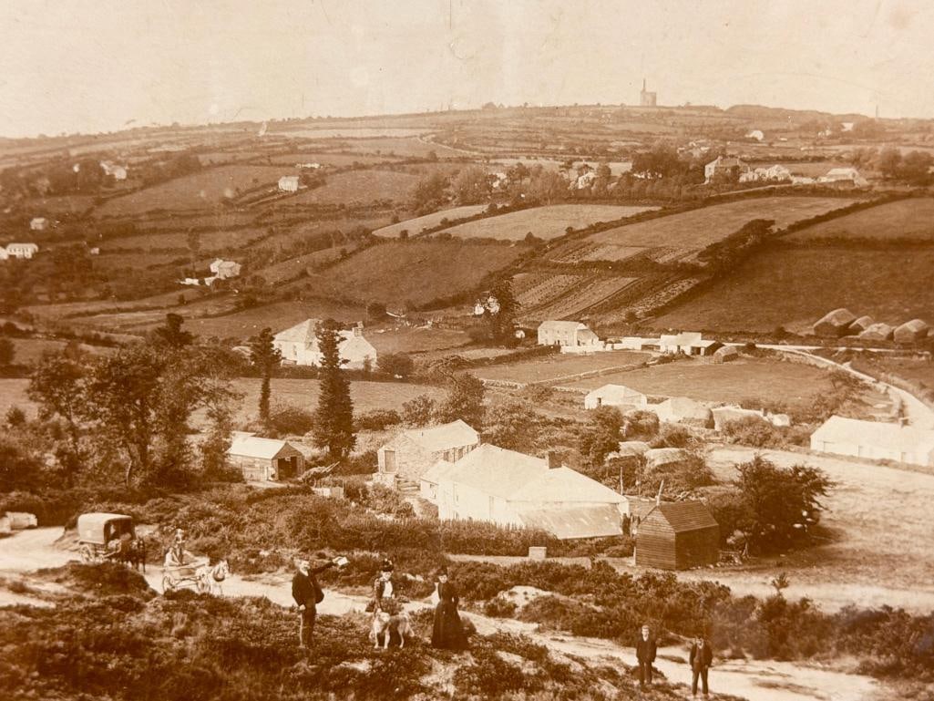 ANTIQUE SEPIA TONED PHOTOGRAPH OF FARMING TOWN SAN JOAQUIN, CA - 2
