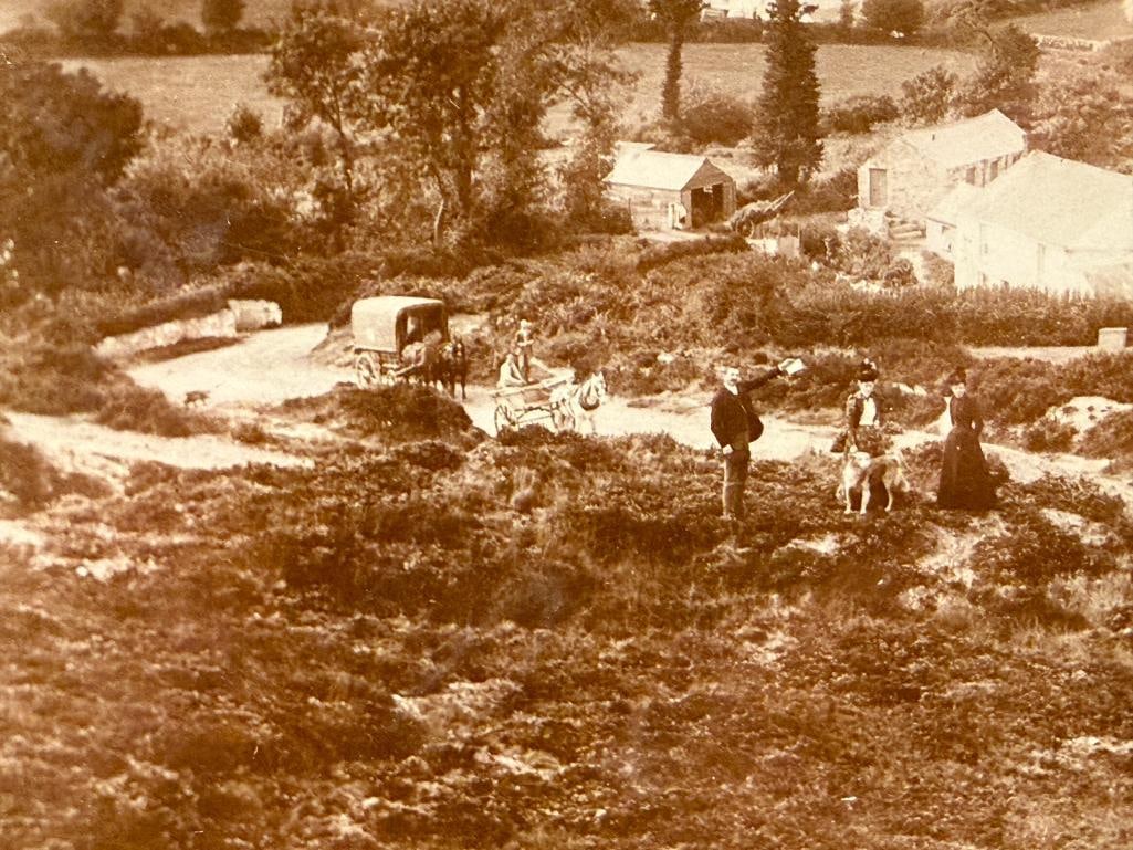 ANTIQUE SEPIA TONED PHOTOGRAPH OF FARMING TOWN SAN JOAQUIN, CA - 4