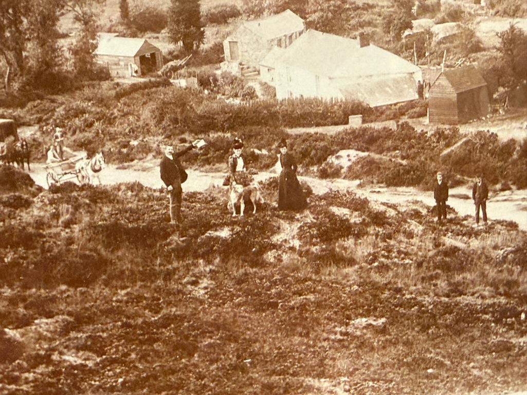 ANTIQUE SEPIA TONED PHOTOGRAPH OF FARMING TOWN SAN JOAQUIN, CA - 5