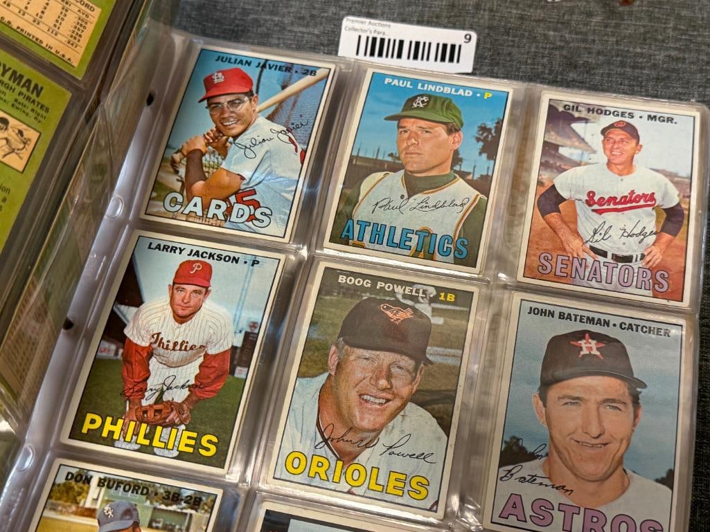 1967 TOPPS BASEBALL CARD SET NEAR COMPLETE WITH STARS AND HALL OF FAMERS - 7