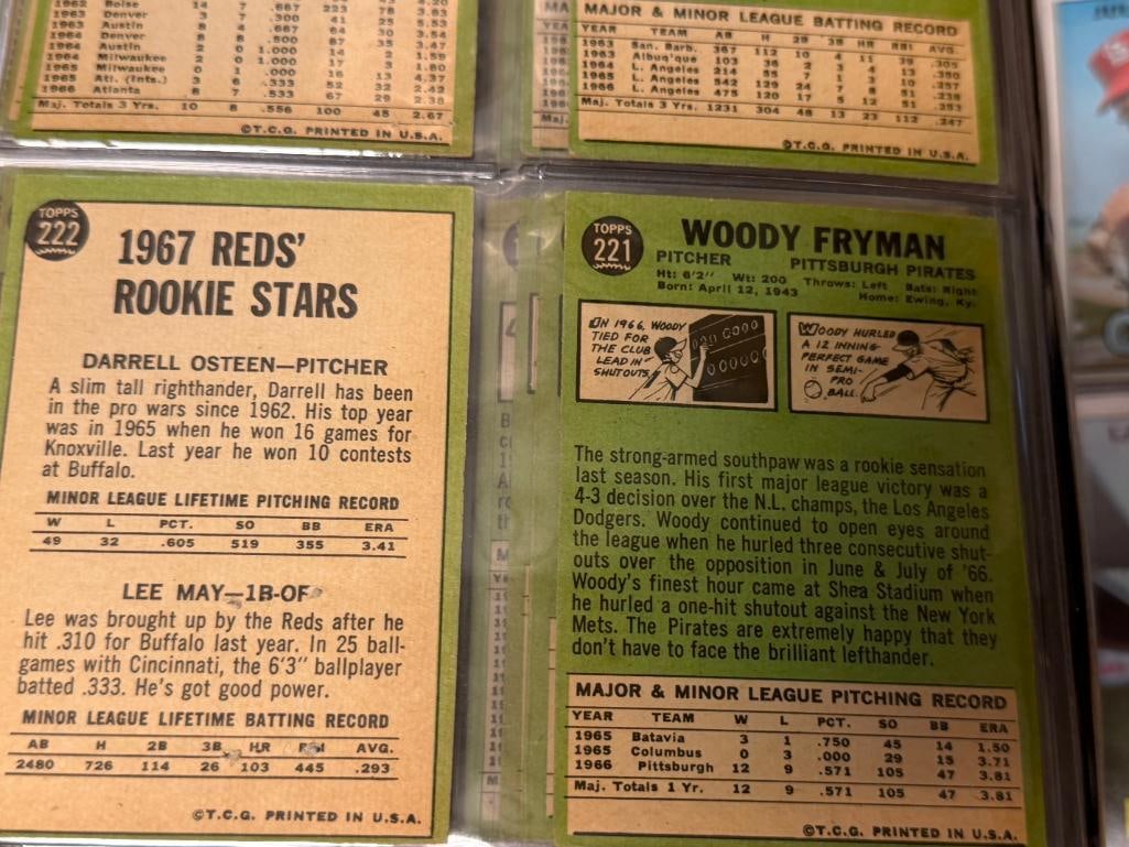 1967 TOPPS BASEBALL CARD SET NEAR COMPLETE WITH STARS AND HALL OF FAMERS - 9