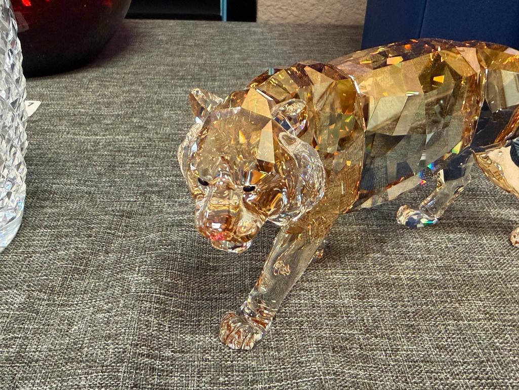 SWAROVSKI CRYSTAL SCS ANNUAL FIGURINE TIGER ENDANGERED WILDLIFE SERIES TIGER #1003148 2010 - 5