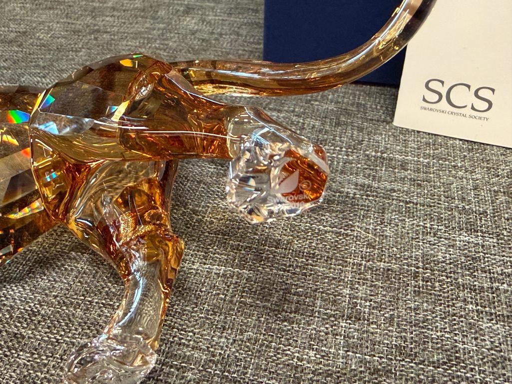 SWAROVSKI CRYSTAL SCS ANNUAL FIGURINE TIGER ENDANGERED WILDLIFE SERIES TIGER #1003148 2010 - 8