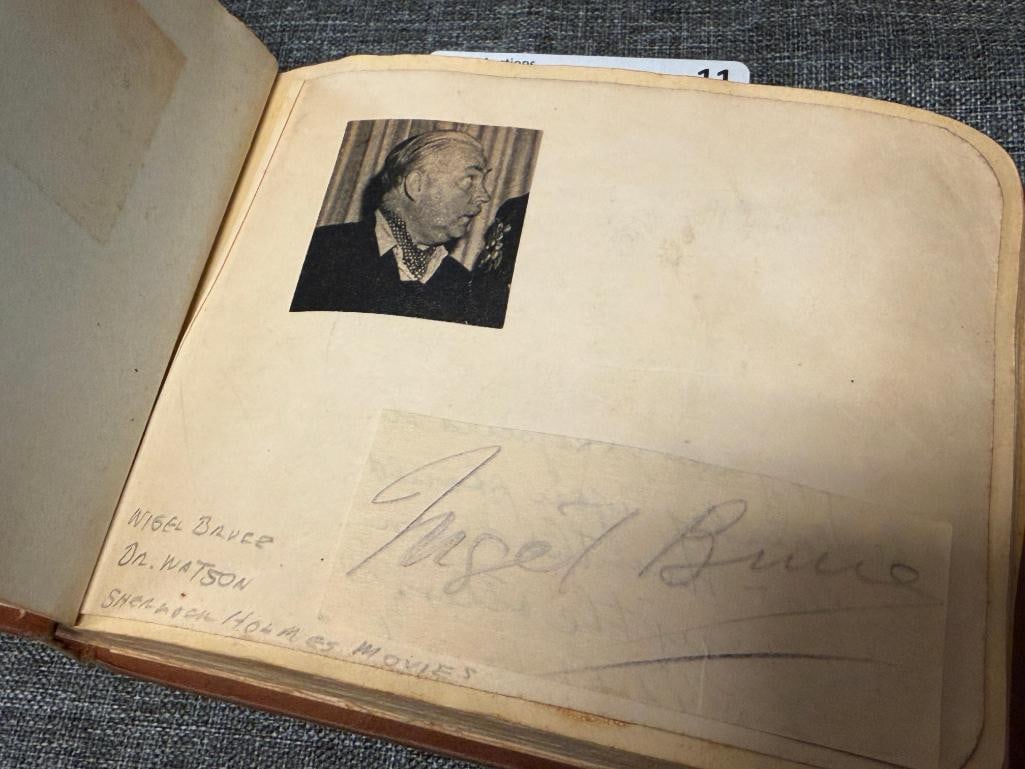 AUTOGRAPHED BOOK WITH MANY SIGNATURES MERLE OBERON, NIGEL BRUCE, PLUS 50 OTHER AUTOGRAPHS - 15