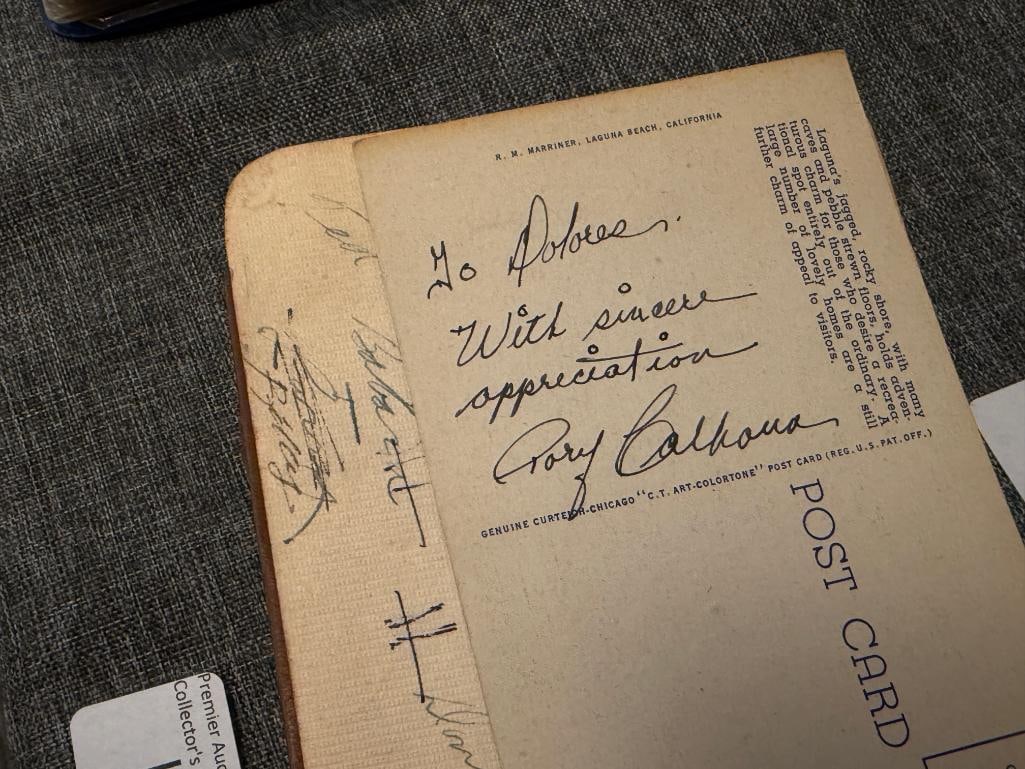 AUTOGRAPHED BOOK WITH MANY SIGNATURES MERLE OBERON, NIGEL BRUCE, PLUS 50 OTHER AUTOGRAPHS - 17