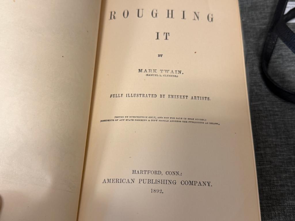 1892 ROUGHING IT BY MARK TWAIN BOOK ILLUSTRATED BY EMINENT ARTISTS PUBLISHED BY AMERICAN PUBLISHING - 6