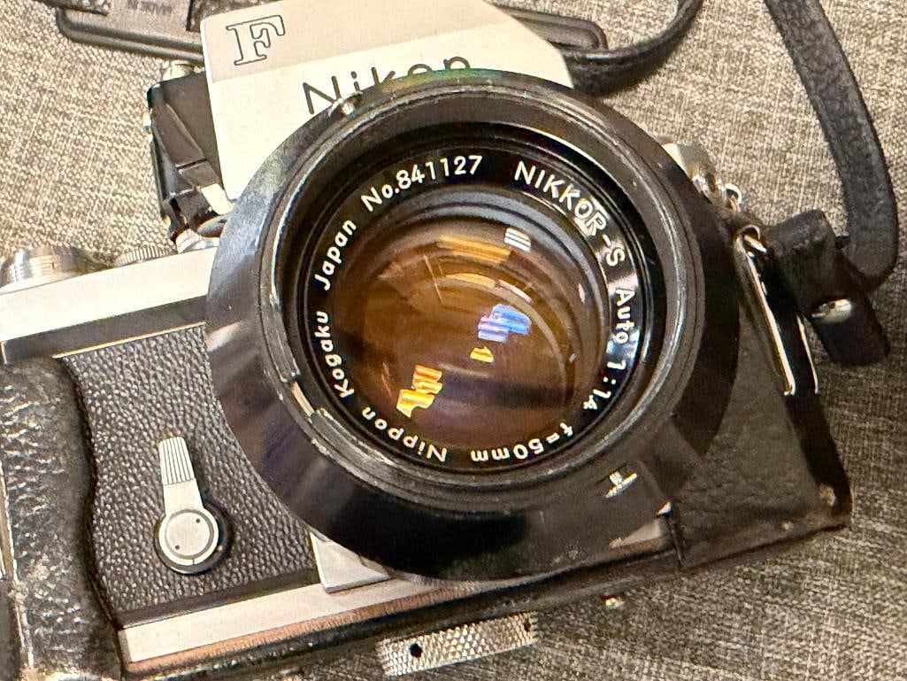 1959 NIKON F 35MM SLR FILM CAMERA WITH NIKKOR-S 50MM LENS NO. 841127 SERIAL NO. 6538745 - 4