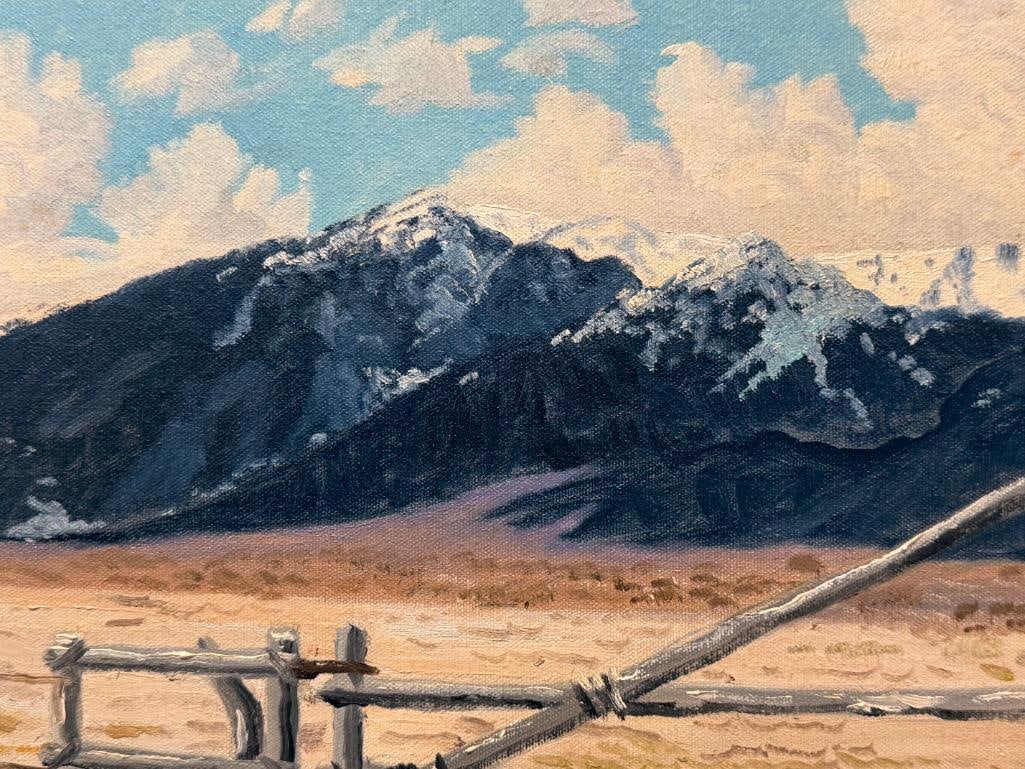 GEORGE CARTER PROLIFIC RENO, NV ARTIST ORIGINAL OIL ON CANVAS PAINTING DESERT LANDSCAPE - 4