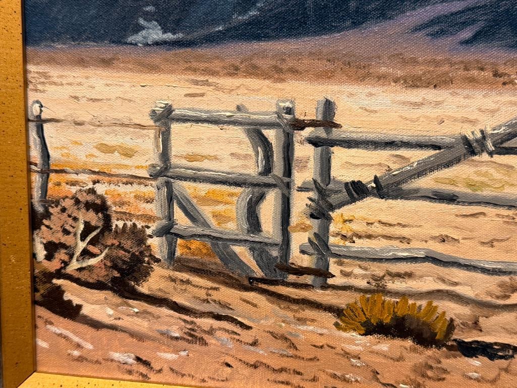 GEORGE CARTER PROLIFIC RENO, NV ARTIST ORIGINAL OIL ON CANVAS PAINTING DESERT LANDSCAPE - 5