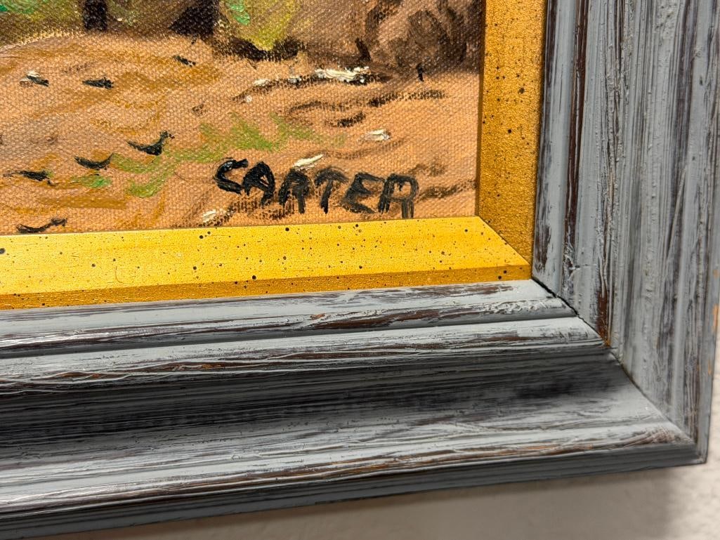 GEORGE CARTER PROLIFIC RENO, NV ARTIST ORIGINAL OIL ON CANVAS PAINTING DESERT LANDSCAPE - 7