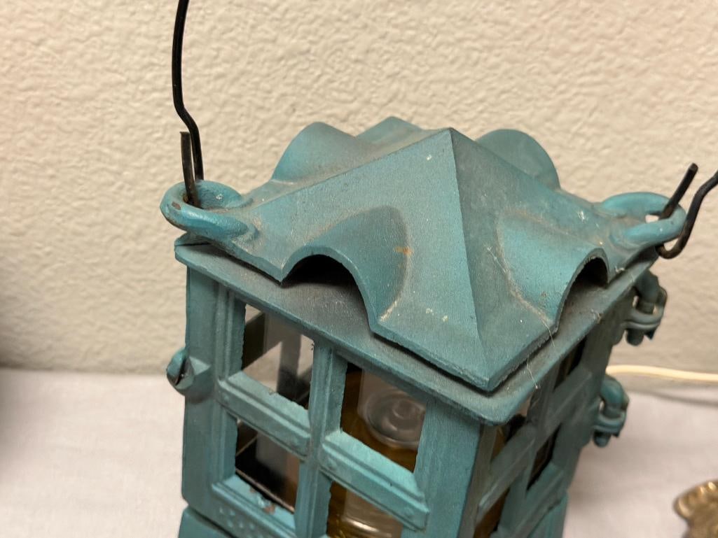 1988 JOHN WRIGHT GARDEN / TREE LANTERN GREEN PATINA FINISH - 3