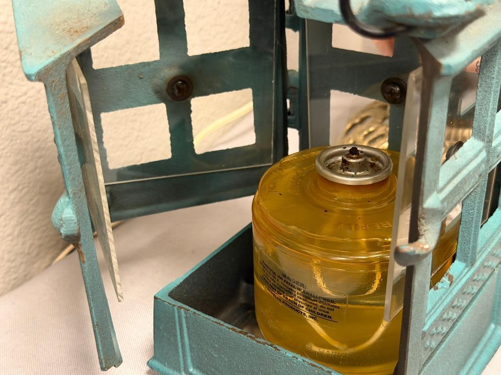 1988 JOHN WRIGHT GARDEN / TREE LANTERN GREEN PATINA FINISH - 5