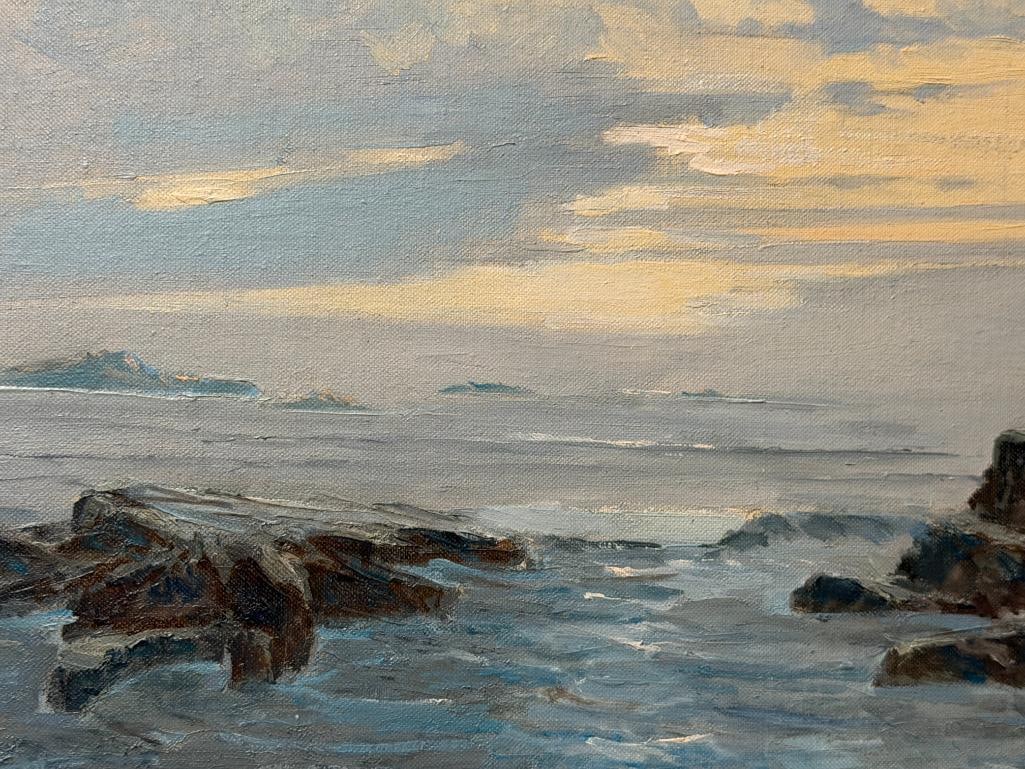 MONTE TRUMBULL ORIGINAL OIL ON CANVAS BOARD PAINTING DATED 1959 - 3