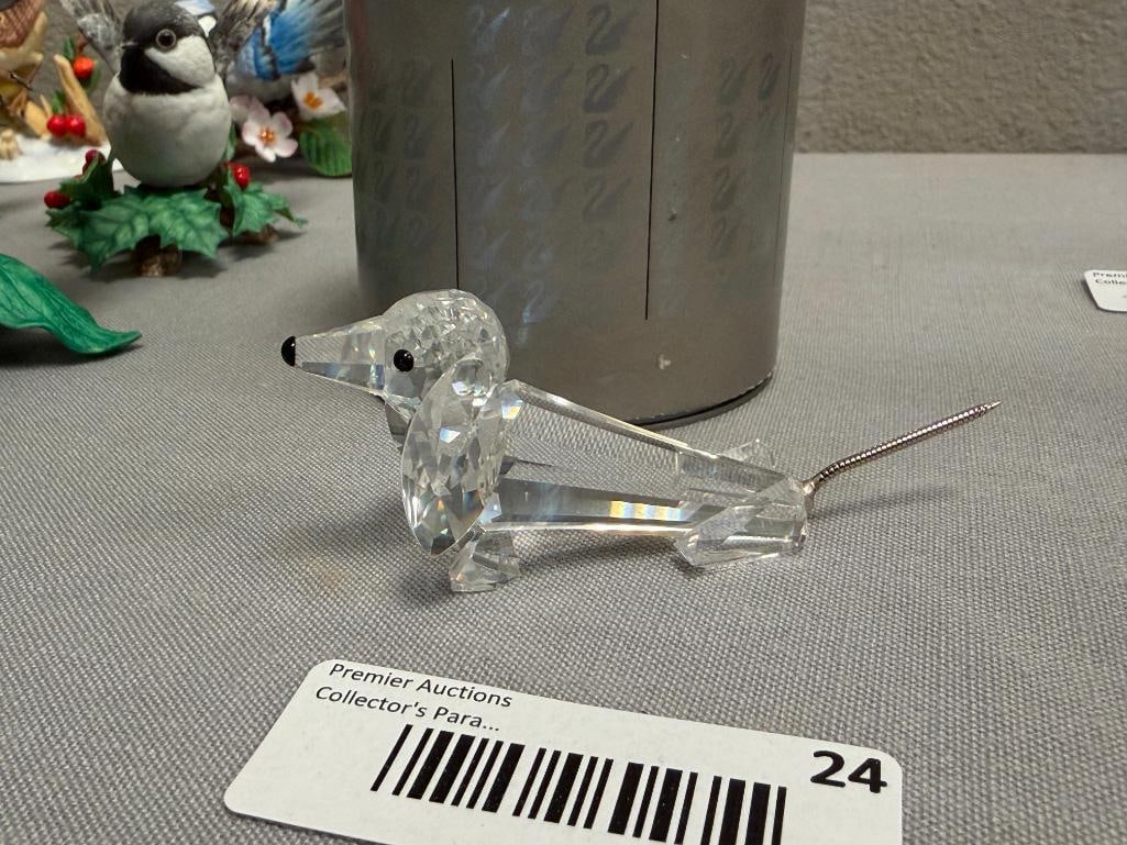 SWAROVSKI CRYSTAL DACHSCHUND (LARGE) INTRODUCED IN 1984 DESIGNED BY MAX SCHRECK RETIRED 1991 - 2