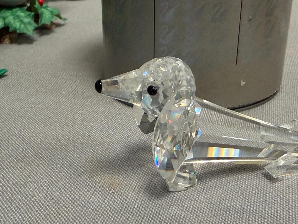 SWAROVSKI CRYSTAL DACHSCHUND (LARGE) INTRODUCED IN 1984 DESIGNED BY MAX SCHRECK RETIRED 1991 - 3